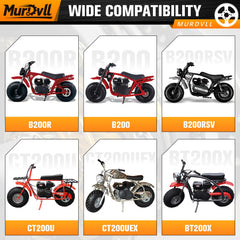 MurDvll sprocket mounted on a Coleman mini bike demonstrating proper fit and stability