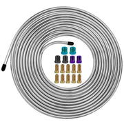 MuRealy front view of 25ft brake line roll showing brand and ready-to-install convenience
