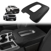 Muslogy armrest front view on Silverado bench showing clean fit and protection