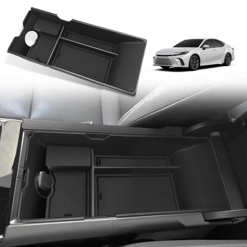 Muslogy front view of organizer showing neat compartments and quick access