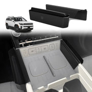 Muslogy front view showing clean console fit and extra storage benefit