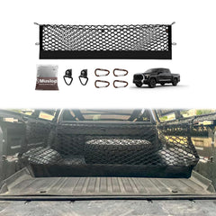 Muslogy front packaging showing cargo net and benefit of easy fit