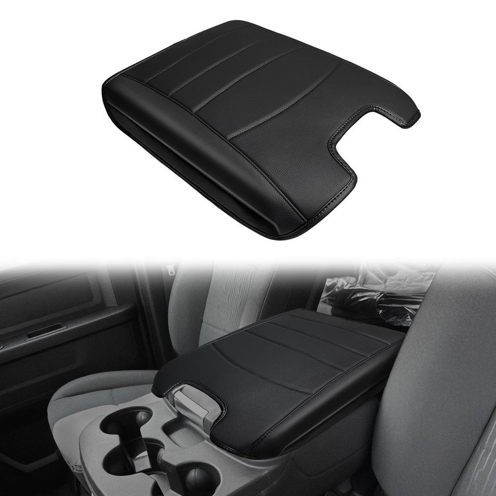 Muslogy armrest cover front view showing fit and neat finish for protection