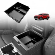 Muslogy front view console insert showing neat storage benefits