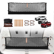 Muslogy front view installed in SUV trunk showing secure fit