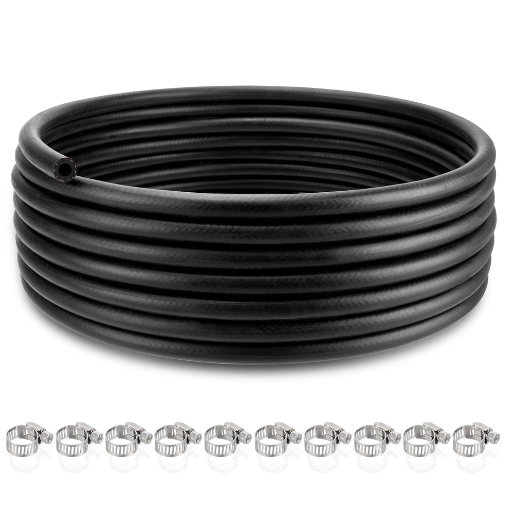 mycheng front view of 25ft fuel hose roll showing tidy packaging and quick selection