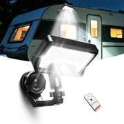 MYRVIPX front view showing compact design and bright LEDs for clear outdoor lighting