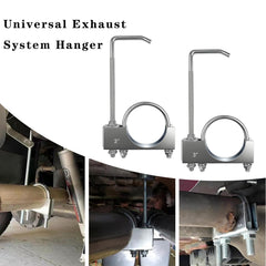 Myzpahn installed on 3-inch exhaust pipe showing stable muffler support