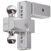 MZS hitch front profile showing full 8-inch adjustable drop benefit