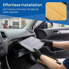 N9FE5W engine filter installed in Kia Carnival airbox demonstrating easy replacement