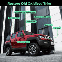 NADAMOO before and after car bumper showing restored trim benefit