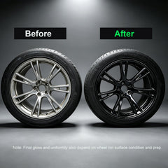 NADAMOO painted wheel close-up showing smooth semi-gloss finish benefits
