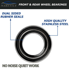 Nakuuly bearing beside caliper measuring scale highlighting precise dimensional tolerance