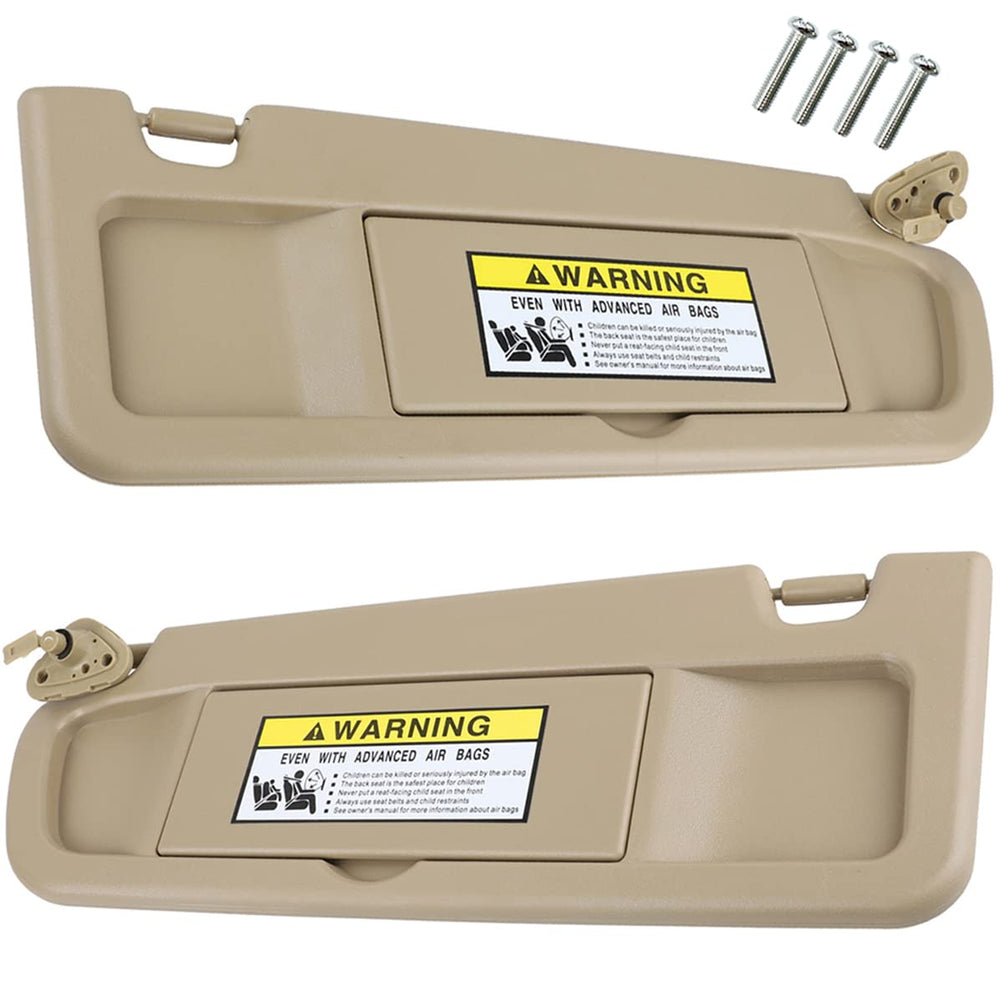 Nakuuly beige sun visor front view showing clean replacement fit
