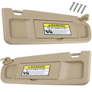 Nakuuly beige sun visor front view showing clean replacement fit