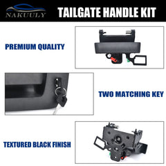 Nakuuly installed on Silverado rear view demonstrating restored tailgate security