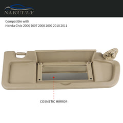 Nakuuly visor mounted on passenger side showing matching beige tone