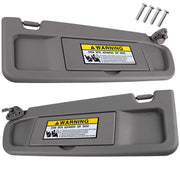 Nakuuly front view of Atlas Gray sun visors showing matching pair and fit