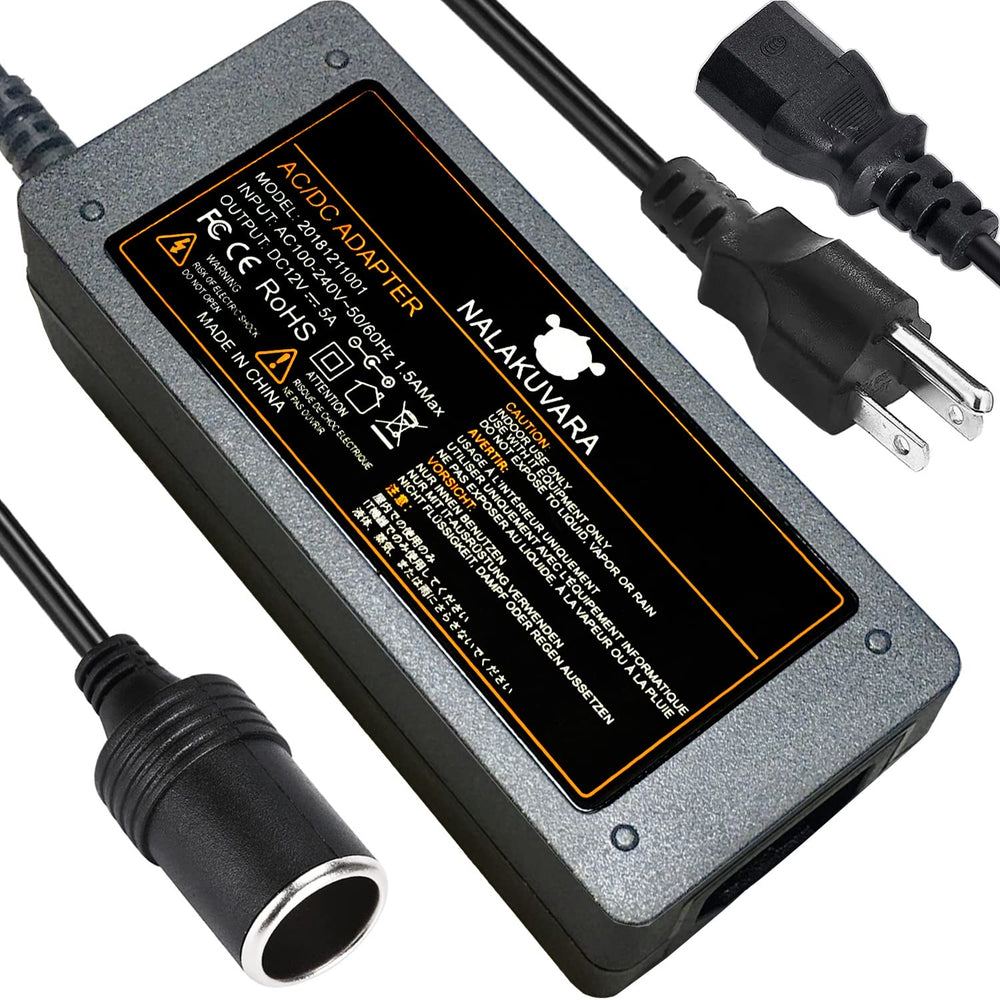 NALAKUVARA front view of adapter showing socket and plug, highlights portability