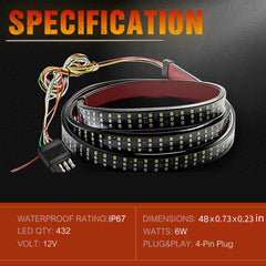 Nanpoku close-up of triple-row LEDs highlighting brighter visibility