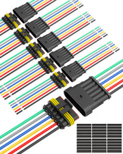 NAOEVO front view of 6-pin connector showing sealed housing and secure fit benefit