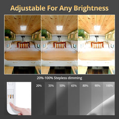 NAOEVO LED array close-up highlighting efficient chips and long life