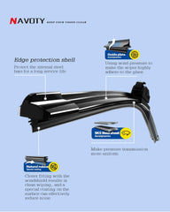 NAVOTY close-up of rubber wiping edge highlighting smooth contact and long-lasting performance