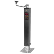 NBJINGYI front view of weld-on square trailer jack showing durable construction and capacity