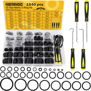 NBRINGO clear case open showing all 32 sizes and organized compartments for quick selection