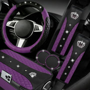 NBTEPEM front view of full 6-piece purple set showing coordinated style and protection