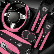 NBTEPEM steering wheel cover front view showing fit and stylish look