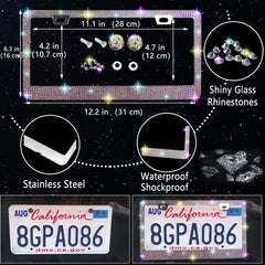 NBTEPEM bling license plate frame installed for stylish rear appearance