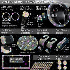 NBTEPEM steering wheel cover on 15-inch wheel adding grip and sparkle