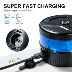 NeaLia USB-C port detail showing fast charging convenience and reliability