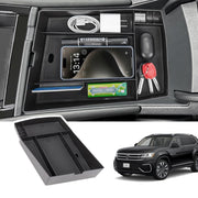 Neepiar console front view showing tray fit and clean OEM look for quick organization