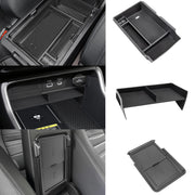 Neepiar front view of center console organizer showing neat installed look and improved storage