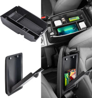 Neepiar front view of console organizer showing neat storage benefit