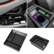Neepiar front view of center console organizer showing tidy layout and quick install benefit