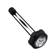 Neeseelily front view of fuel gauge cap showing visible gauge and easy readout