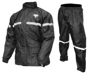 Nelson-Rigg front view of rain suit showing full waterproof protection