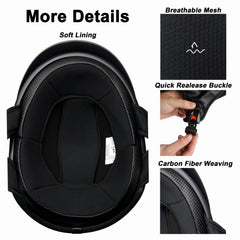 NeoHelm quick-release buckle detail for fast secure fastening