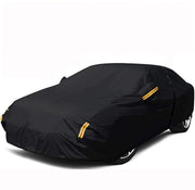 NEVERLAND front view of full sedan cover showing complete protection benefit
