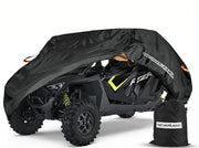 NEVERLAND cover front view showing full UTV protection and neat fit