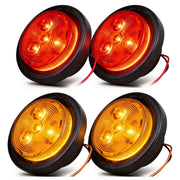NEW SUN front view of 2.5" marker light pack showing compact design and fit