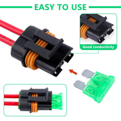 Newdeli wired 12AWG lead connection showing heavy-duty conductor for reliable current