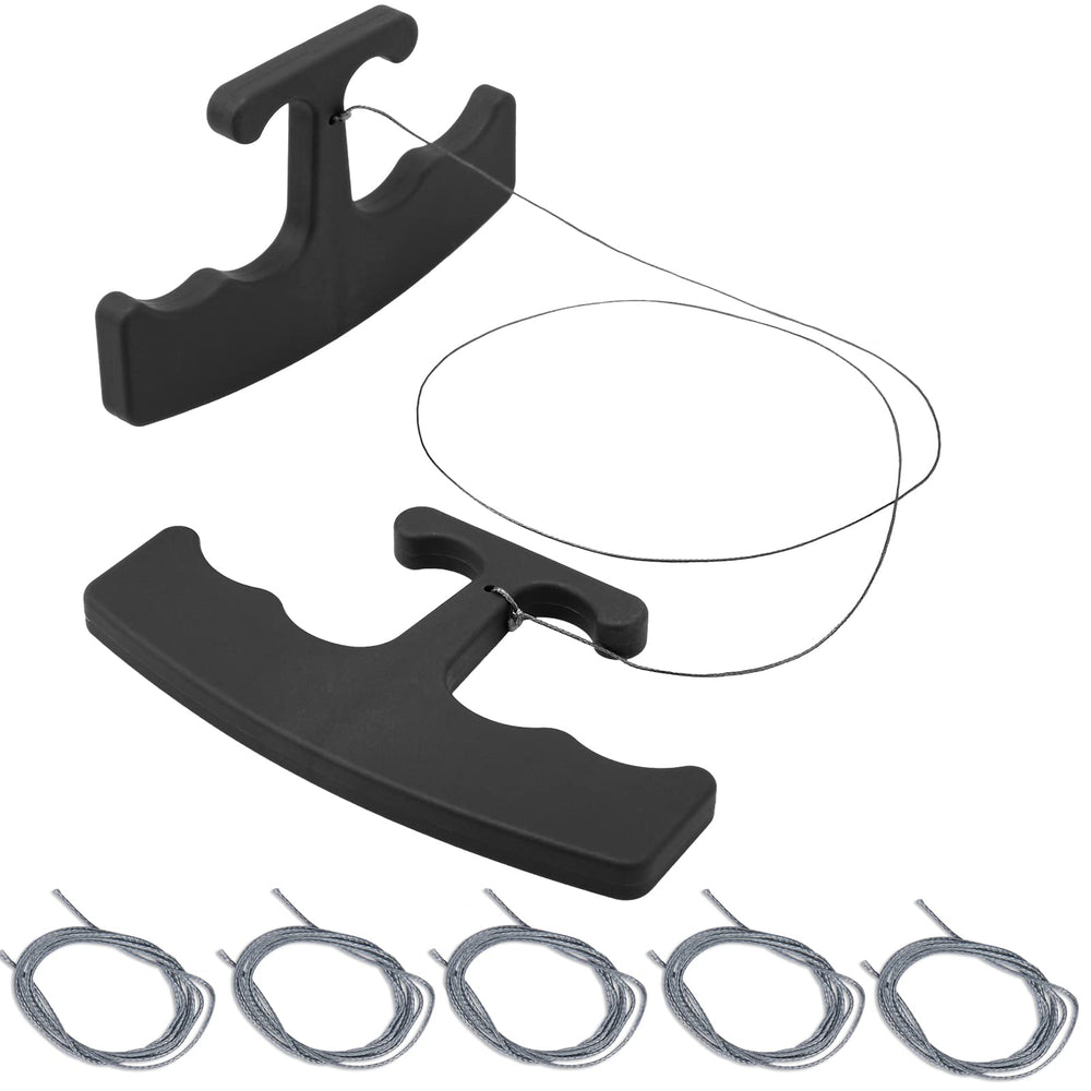 NEWISHTOOL front view of emblem removal kit showing handles and cords for easy prepping