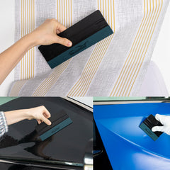 NEWISHTOOL being used on car panel delivering smooth wrap application benefit