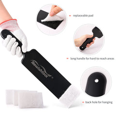 NEWISHTOOL long-handle paddle reaching behind speaker for easier low-angle access