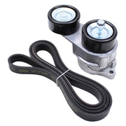 NewYall front view of kit packaging showing complete belt and tensioner helping correct fit