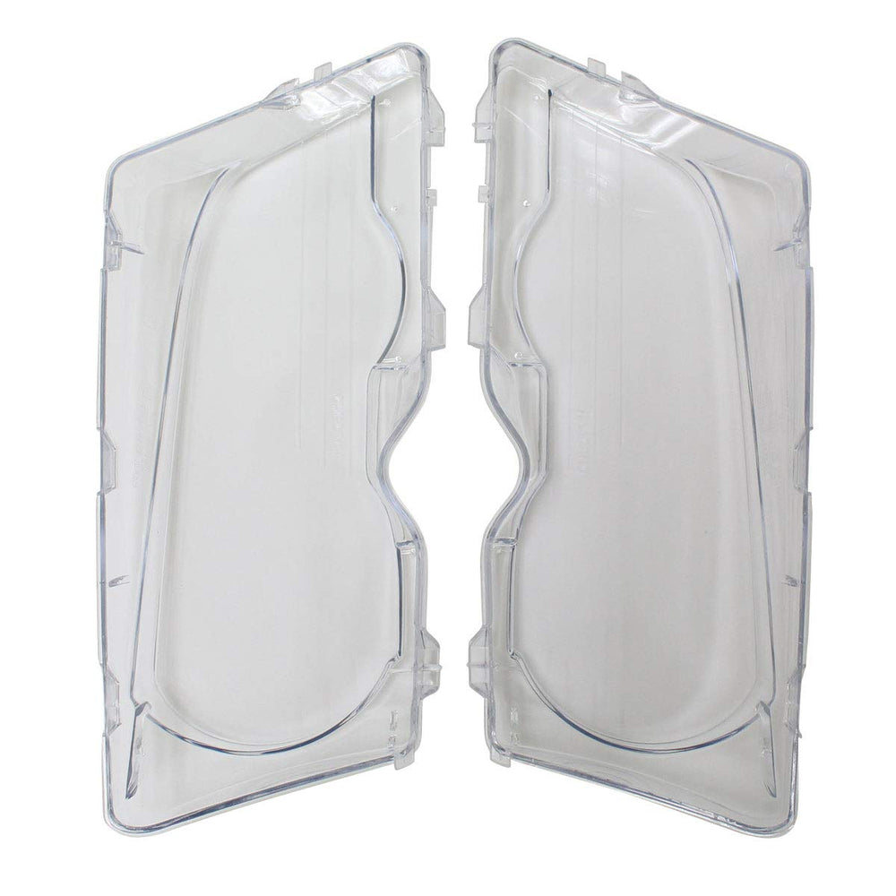 NewYall front packaging showing left and right clear headlight lens covers and fitment benefit